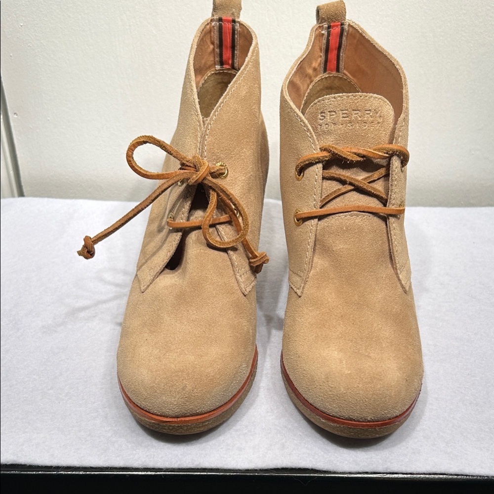 Sperry  Women’s Top-Sider Light Tan  Wedge Booties